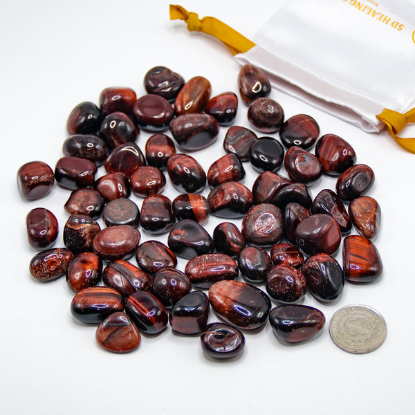 Red Tiger’s Eye Tumbled Stones