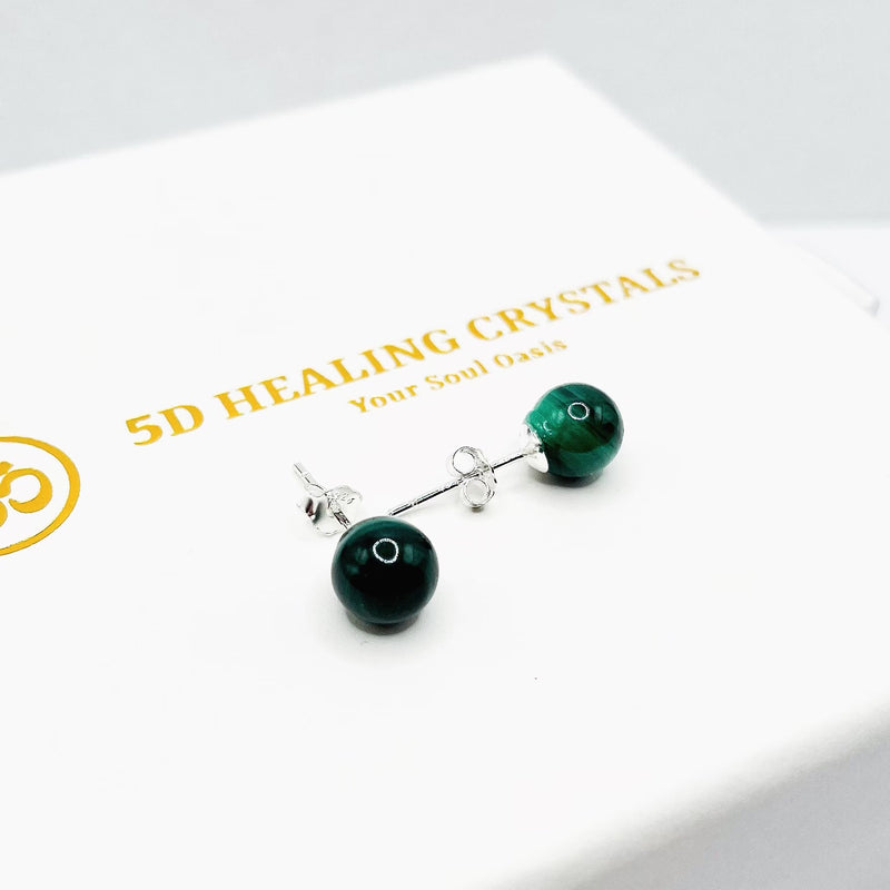 Malachite Stud Earrings