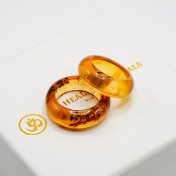 Burmese Amber Bangle Ring