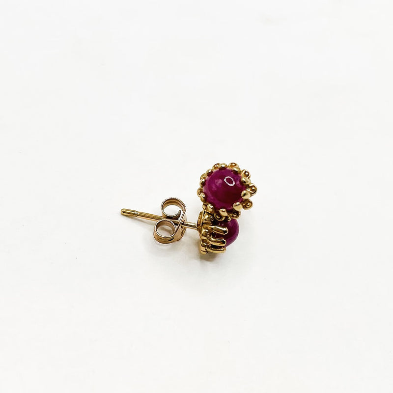 Ruby Earrings in 18k Gold