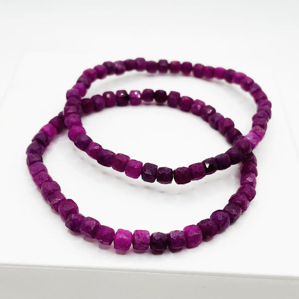 Ruby Faceted Bracelets