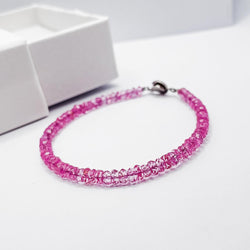 Pink Topaz Faceted Bracelet