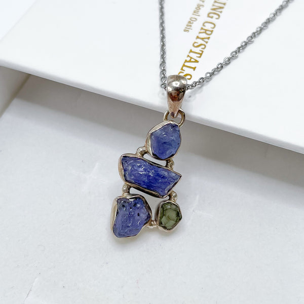 Tanzanite x Moldavite Pendant 002