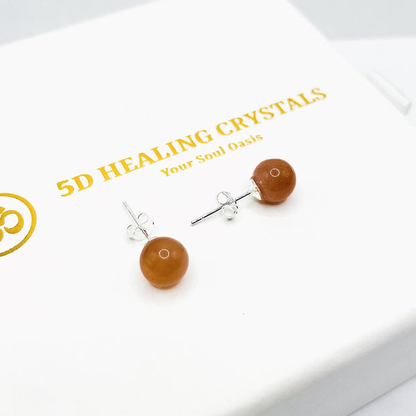 Sunstone Stud Earrings