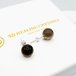 Smoky Quartz Stud Earrings