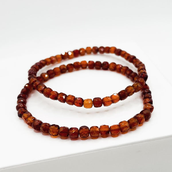 Hessonite Garnet Faceted Bracelets