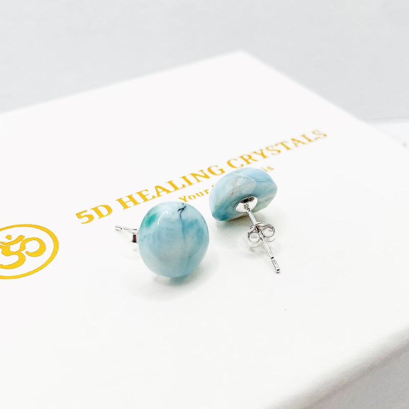 Larimar Stud Earrings