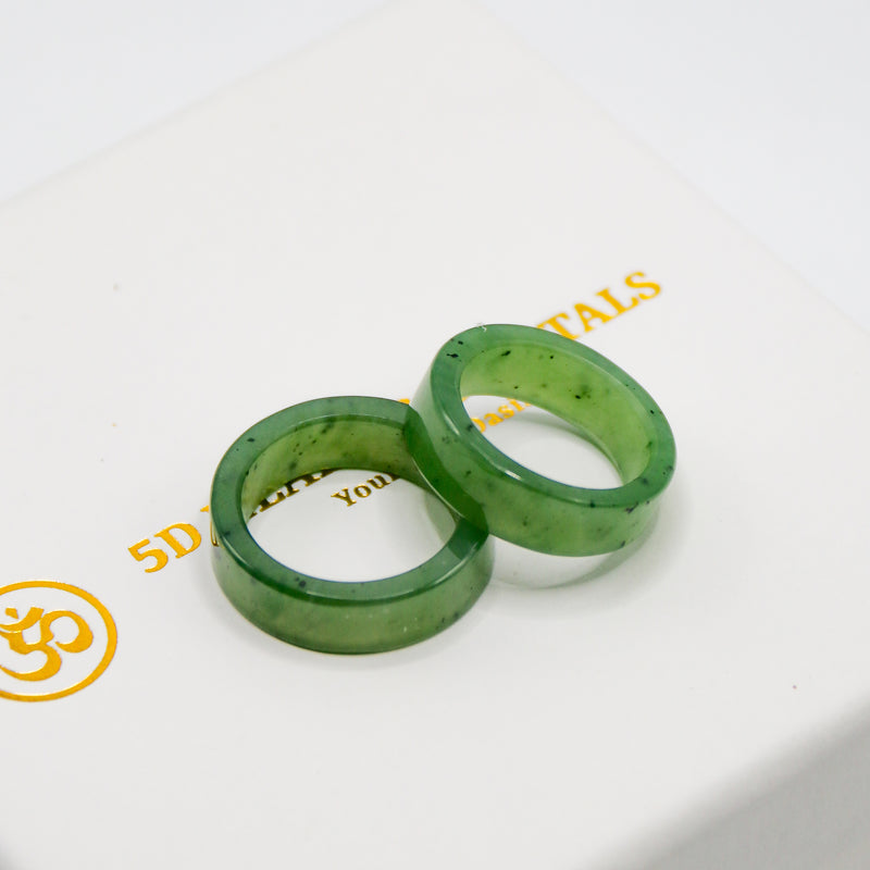 New Zealand Jade Bangle Ring (Flat Style)