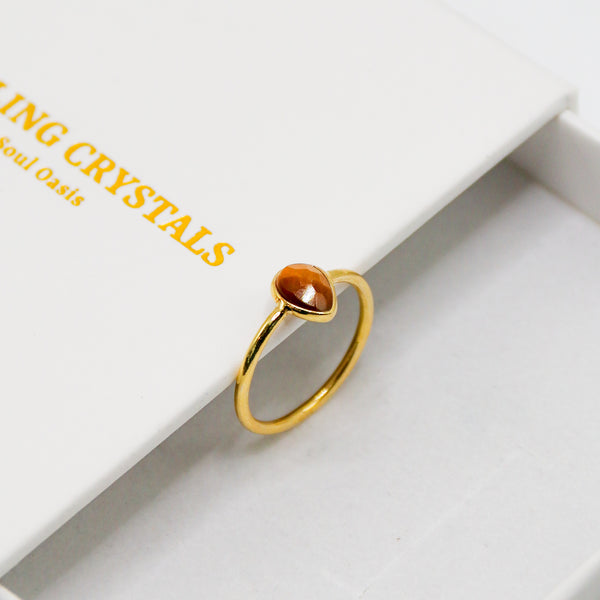 Tiger’s Eye Ring (Teardrop Shape)