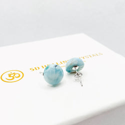 Larimar Stud Earrings