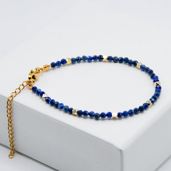 Lapis Lazuli 4mm Faceted Bracelet