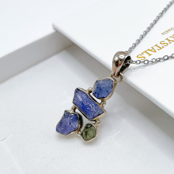 Tanzanite x Moldavite Pendant 002