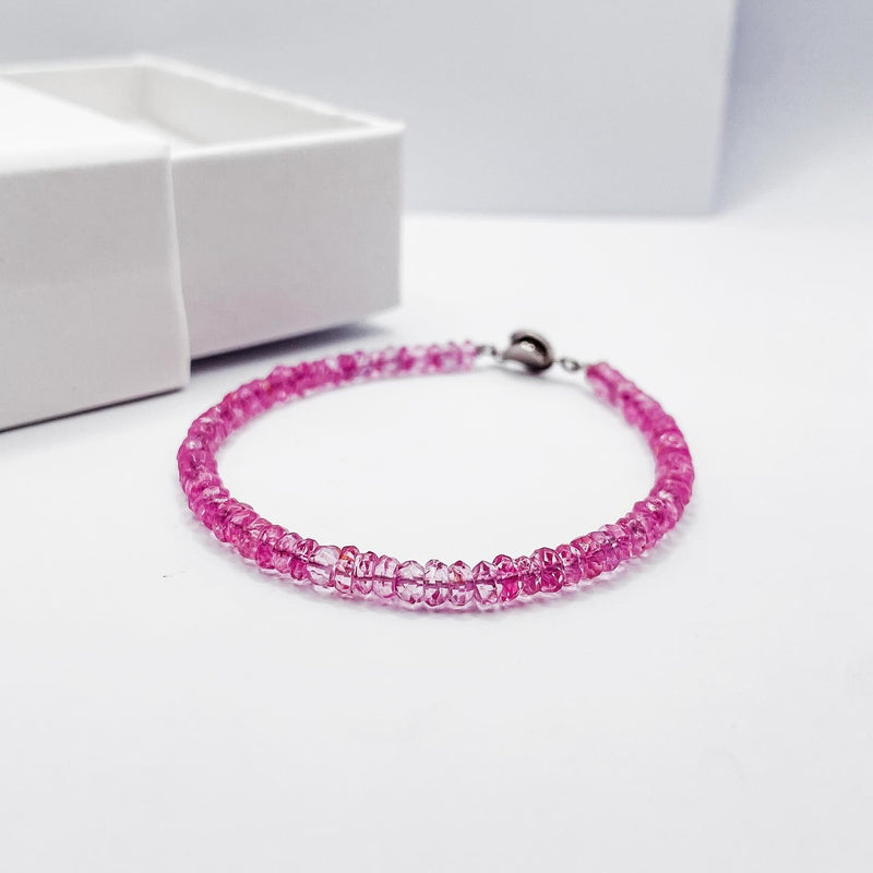 Pink Topaz Faceted Bracelet