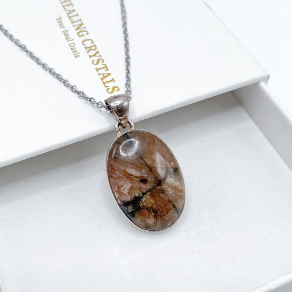 Chiastolite Pendant 002