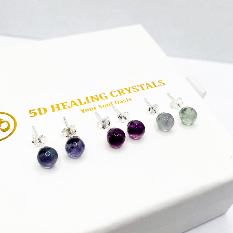 Fluorite Stud Earrings