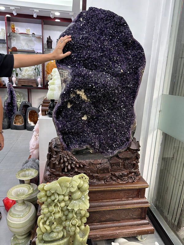 Huge Amethyst Geode (Rare Size and Shape) 68X25”