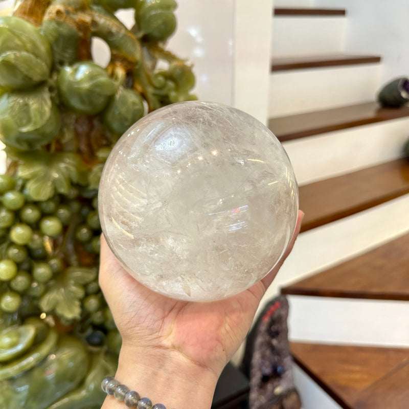 Large Clear Quartz Sphere