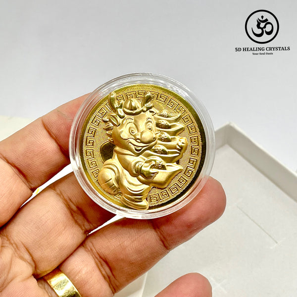 2024 Wealth Dragon Lucky Coin Gold Foil