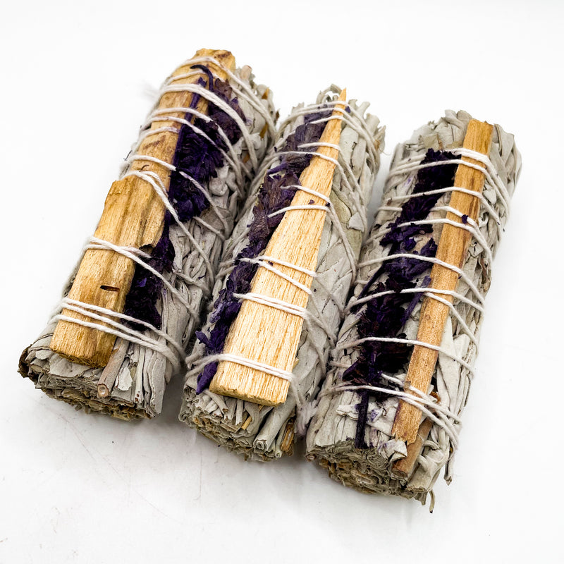 White sage with Palo santo and Lavender Smudge Stick