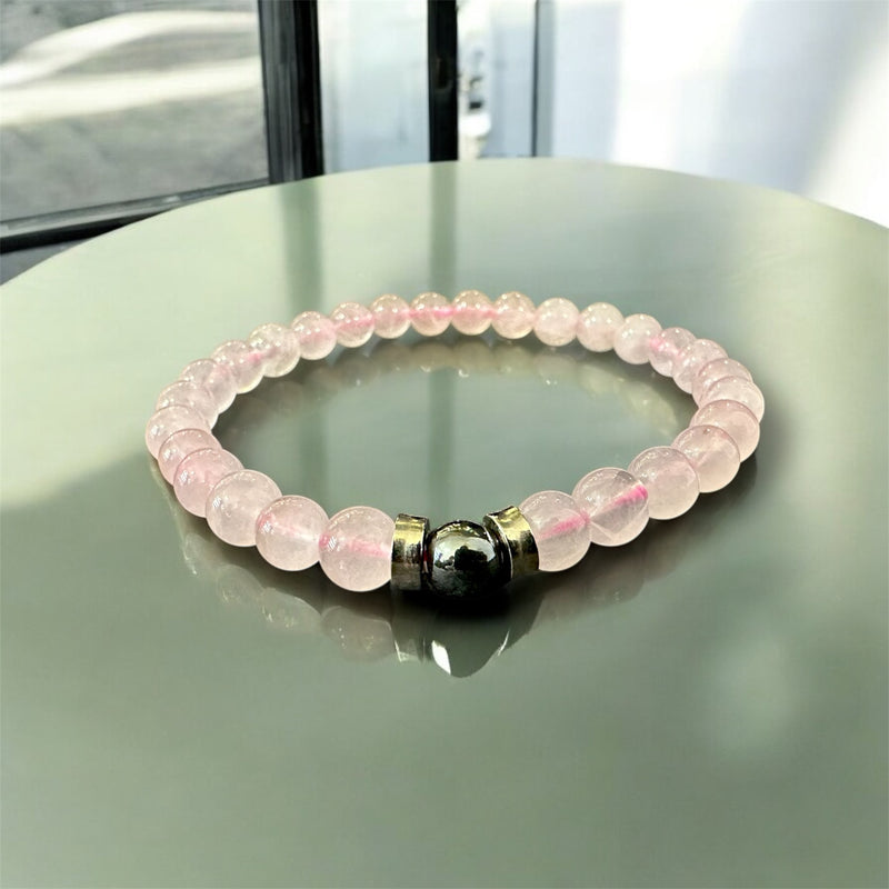 5D 18k Gold Plated bead in Genuine Natural Healing, Protection, Wealth, Love, Career & Success Stone Bracelet 6mm