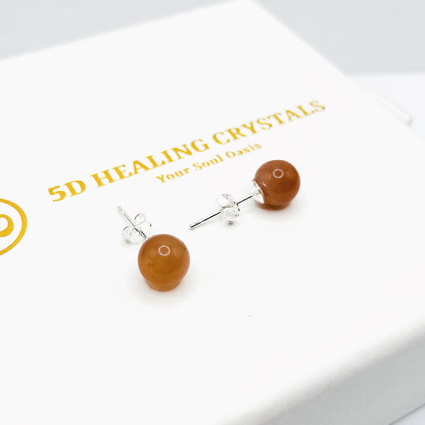 Sunstone Stud Earrings