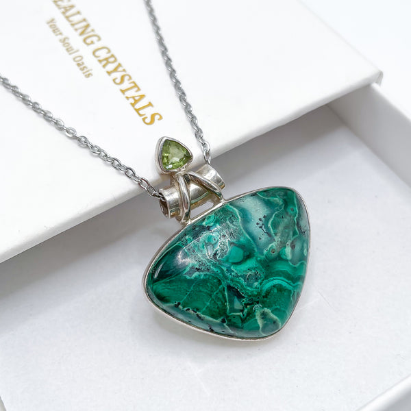 Malachite x Peridot Pendant 003