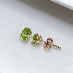 Peridot Earrings in 10k Gold