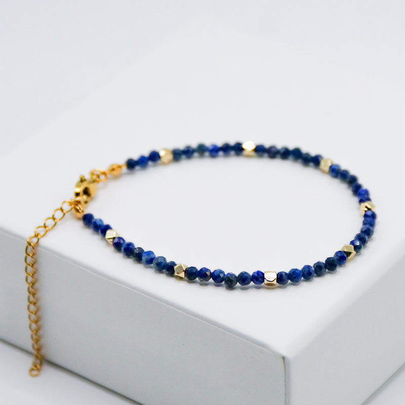 Lapis Lazuli 4mm Faceted Bracelet