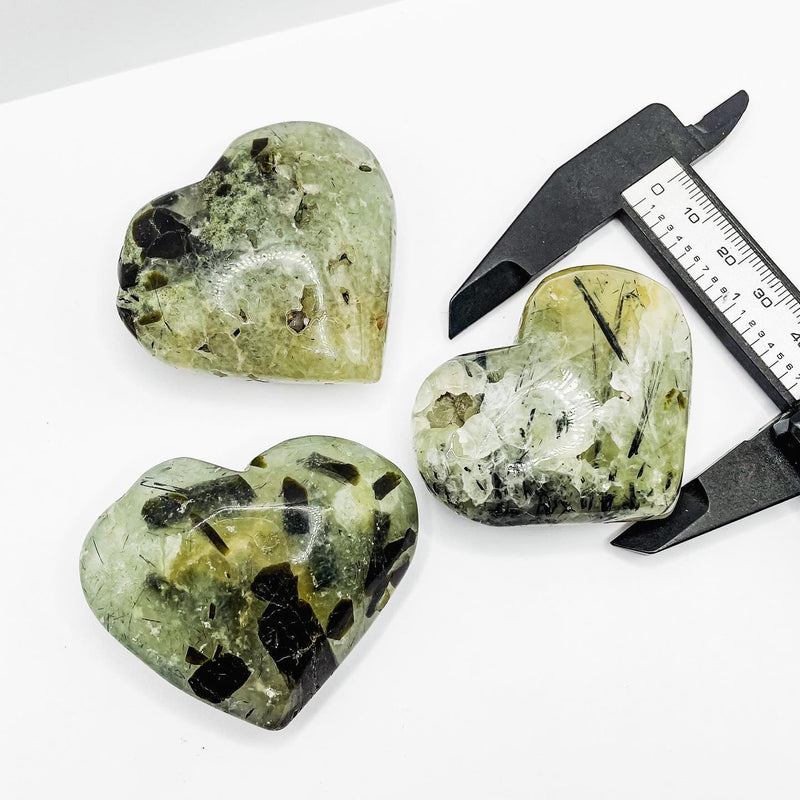 Prehnite Heart Shape Palm Stones