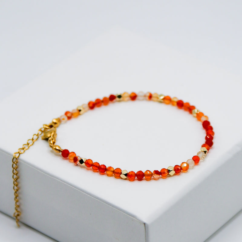 Carnelian 4mm Faceted Bracelet