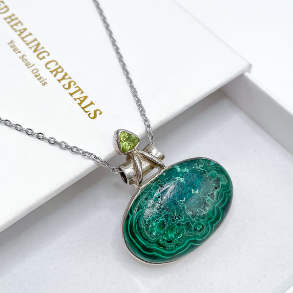 Malachite x Peridot Pendant 001