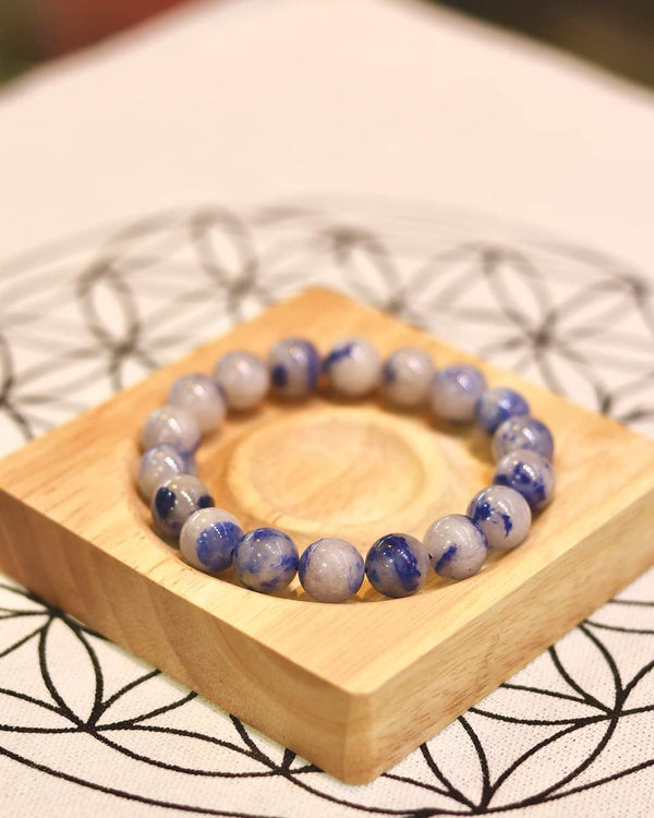 Dumortierite In Quartz Bracelet