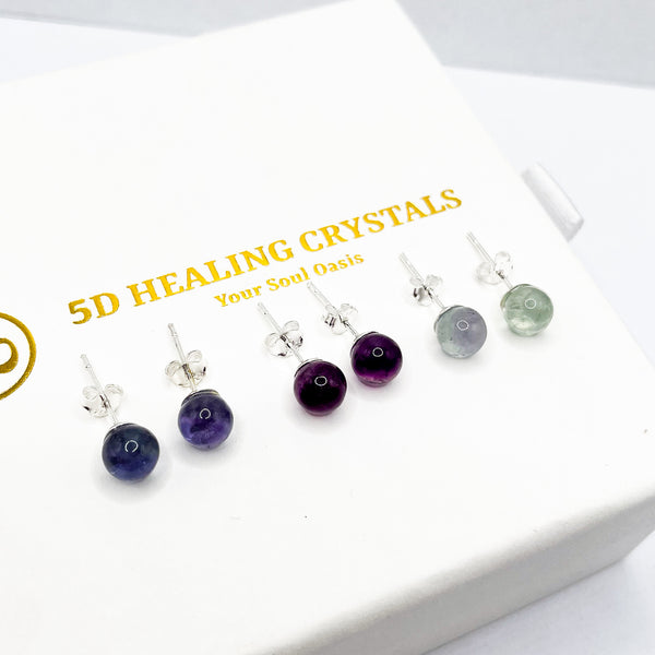 Fluorite Stud Earrings