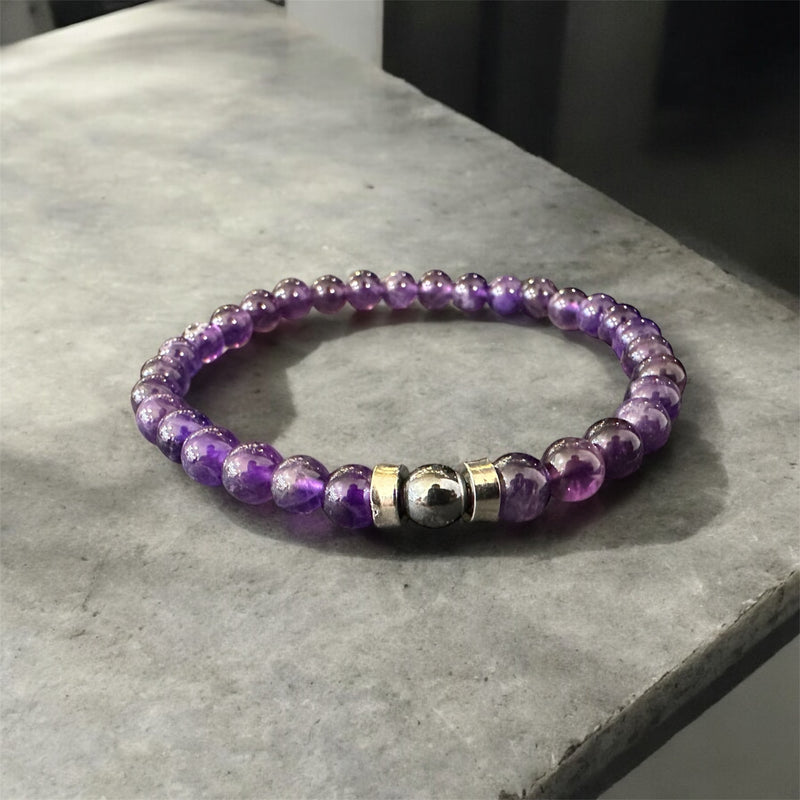 5D 18k Gold Plated bead in Genuine Natural Healing, Protection, Wealth, Love, Career & Success Stone Bracelet 6mm