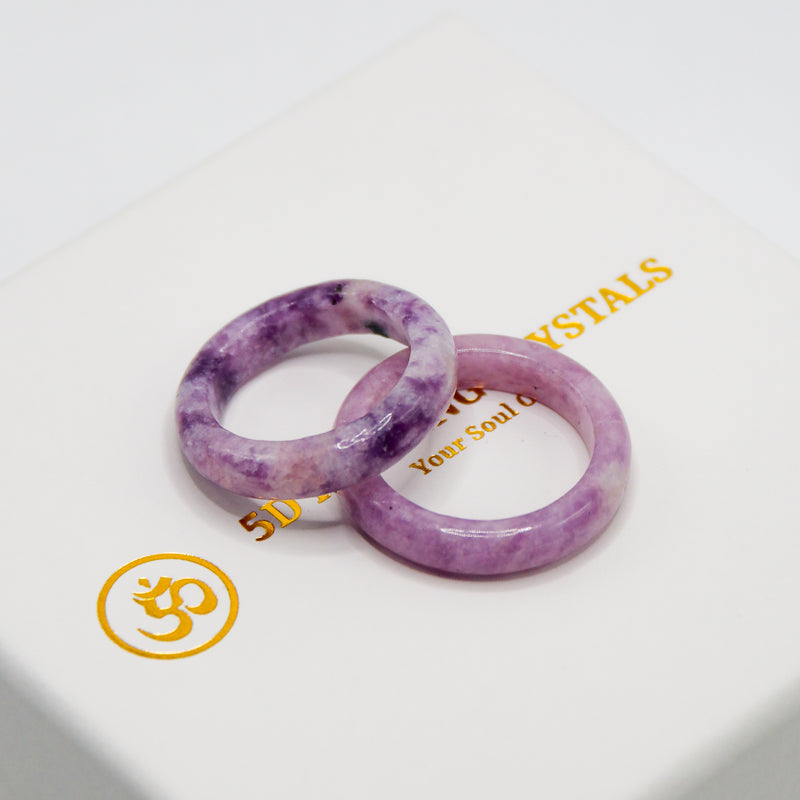 Lepidolite Bangle Ring