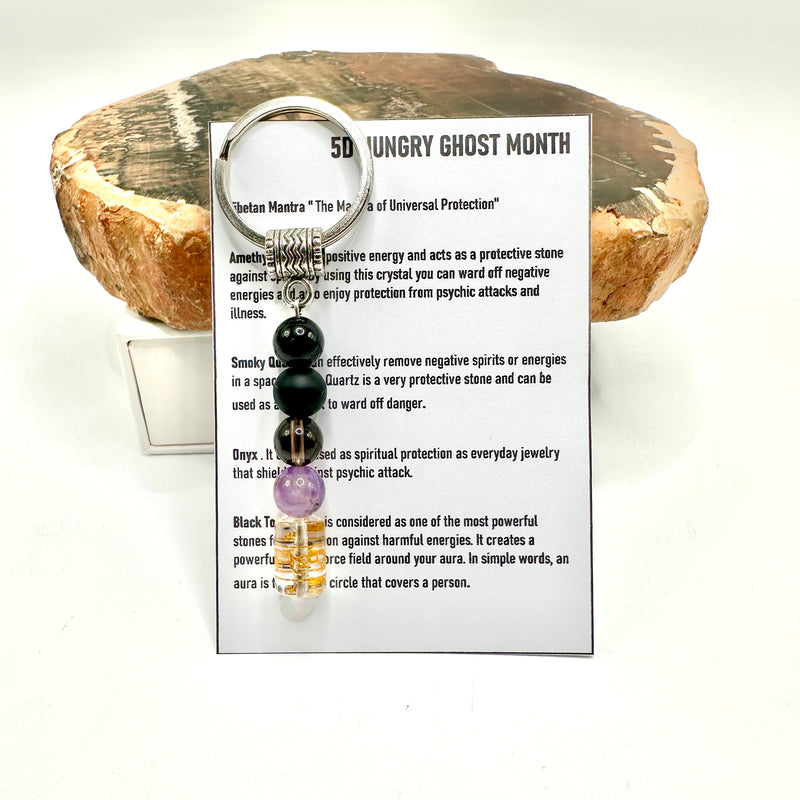 Authentic Natural Healing, Protection, Wealth, Love, Career & Success Gemstones Keychain