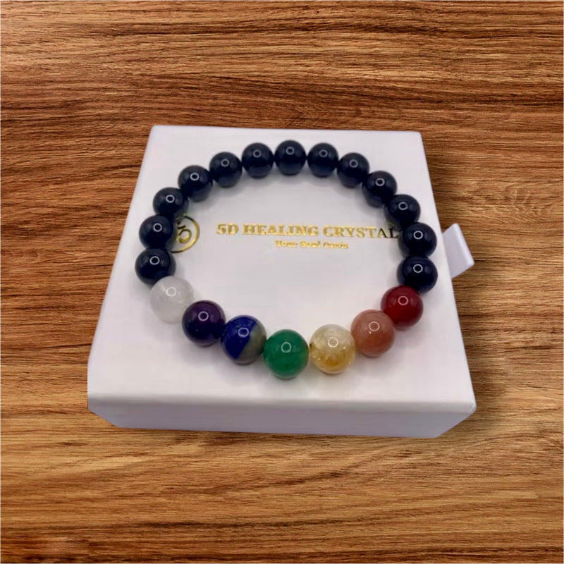 Black Tourmaline Chakra Flow Bracelet ⭐️⭐️⭐️⭐️⭐️