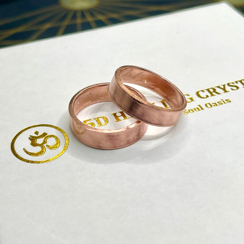 Pure Copper Ring Handmade By 5D 432hz