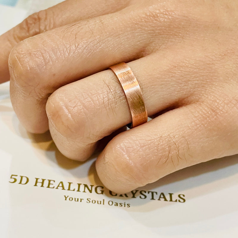 Pure Copper Ring Handmade By 5D 432hz
