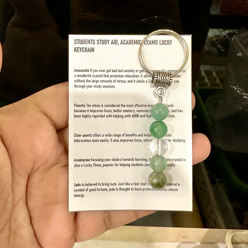 Authentic Natural Healing, Protection, Wealth, Love, Career & Success Gemstones Keychain