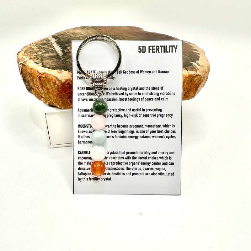 thumbnail image 2 of Genuine Raw And Tumbled Crystal Gemstone Keychains - Magic Crystals 2 of 11