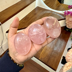 Rose Quartz Palm Stone