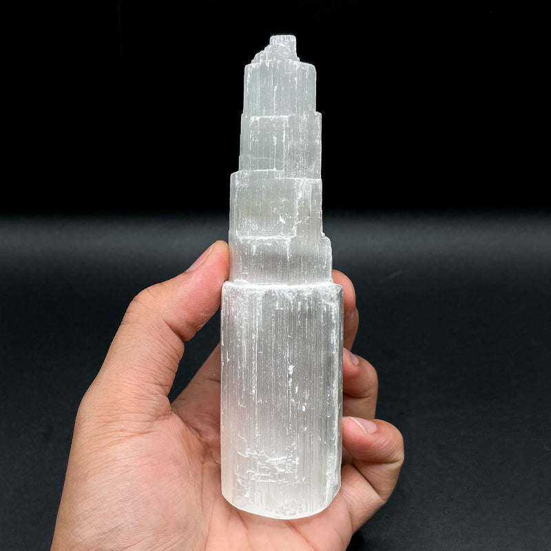 Selenite Tower Lamp