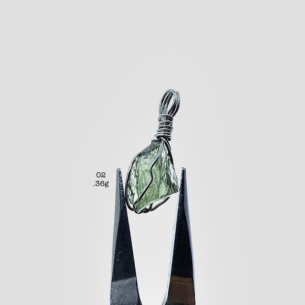 Wirewrap Moldavite Pendants (Set1)