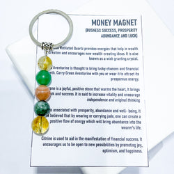 Authentic Natural Healing, Protection, Wealth, Love, Career & Success Gemstones Keychain