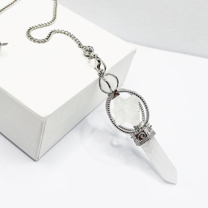 Merkaba Clear Quartz Pendulum