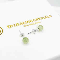 Prehnite Stud Earrings