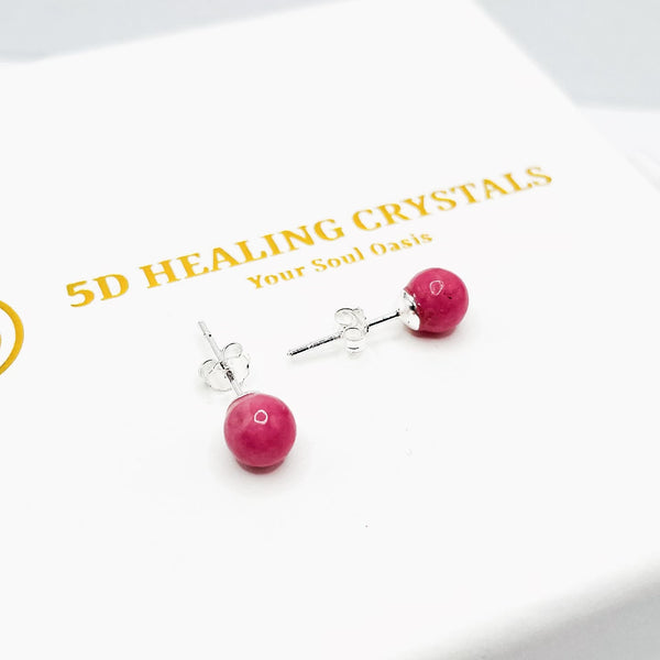 Rhodonite Stud Earrings