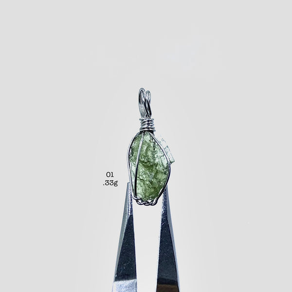 Wirewrap Moldavite Pendants (Set1)