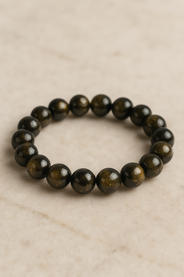 Gold Sheen Obsidian Bracelet (Regular Quality)